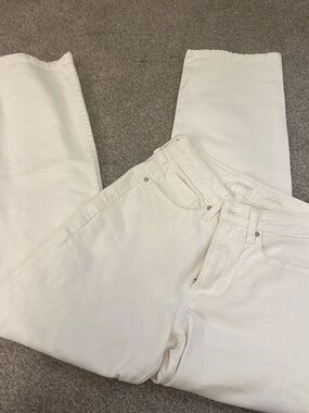 Old Navy Off-White Straight-Leg Jeans